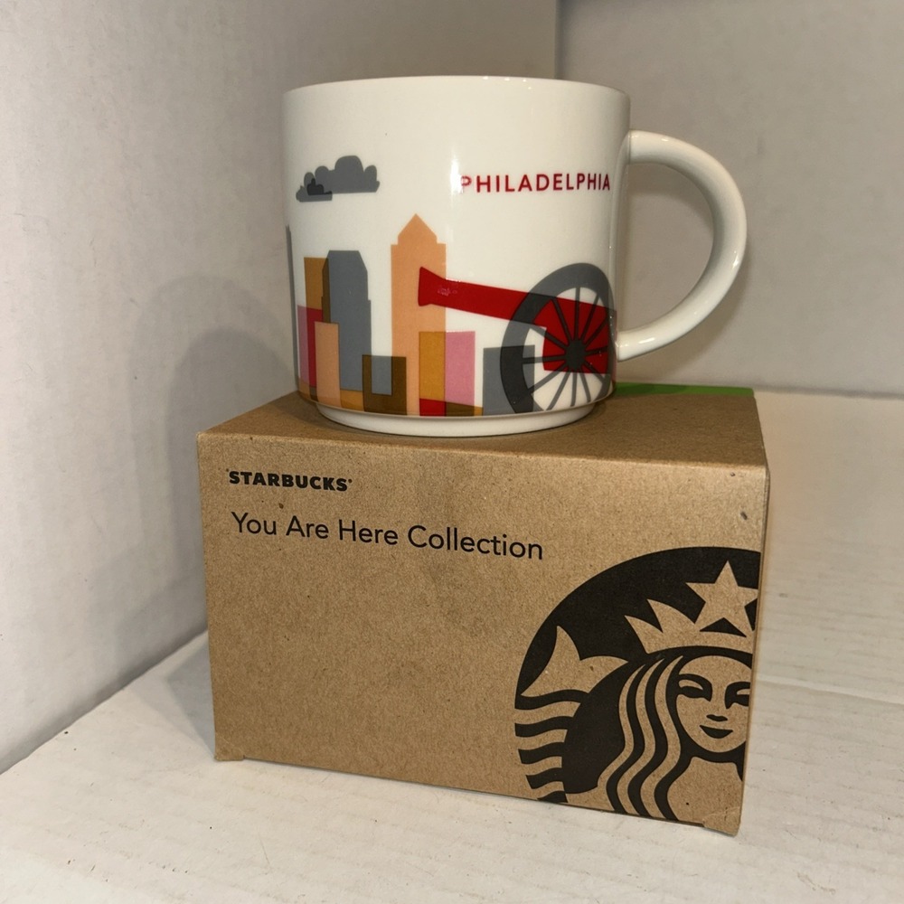 Starbucks Coffee Mug Philadelphia, PA You Are Here Collection 14oz Tea Cup 2014
